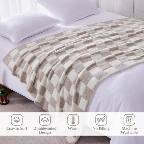 WRENSONGE checkered throw blanket on sofa adding comfort and style