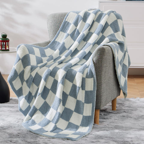 WRENSONGE checkered throw blanket suited for travel and camping