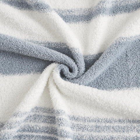 WRENSONGE grey blue throw blanket travel-ready for on-the-go warmth
