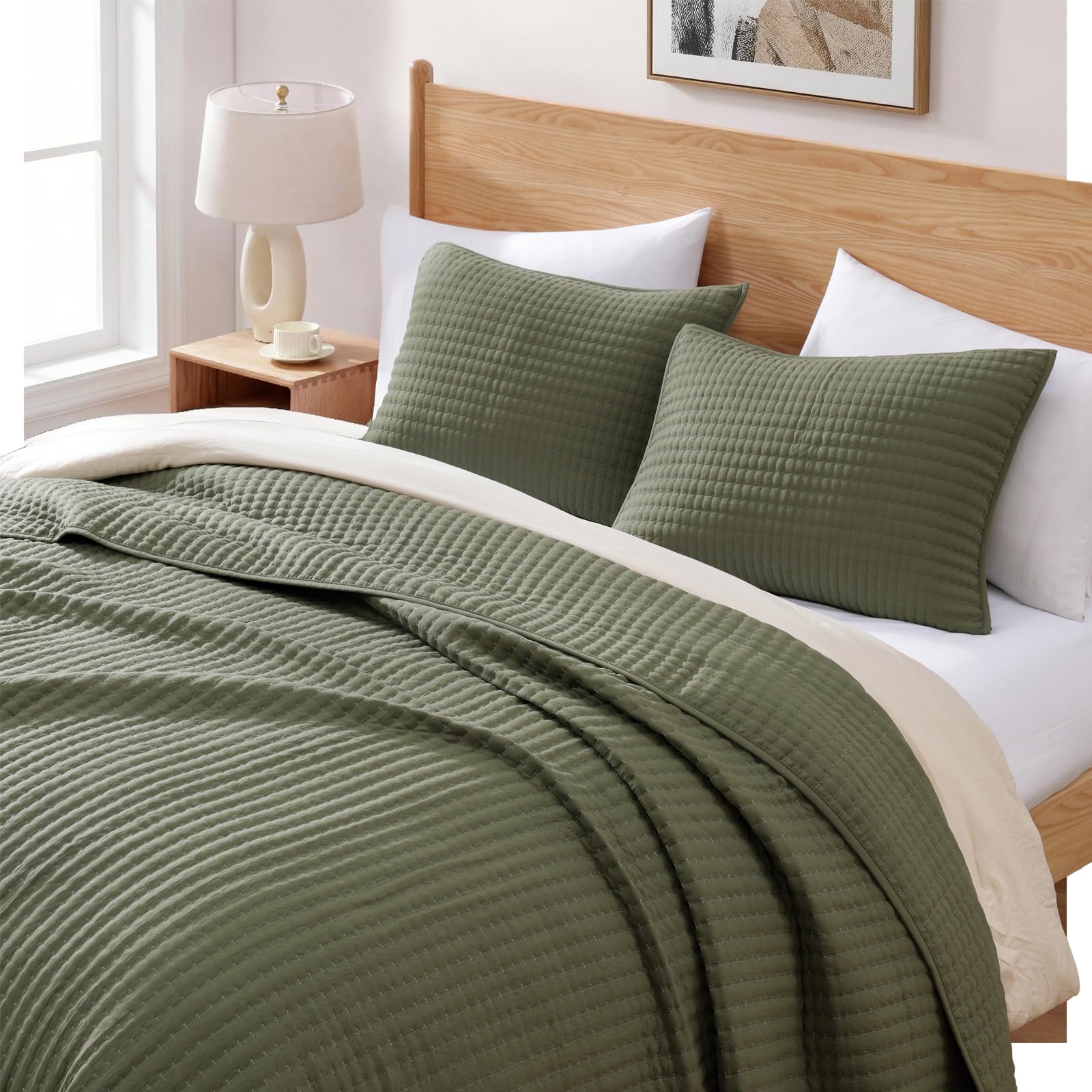 WRENSONGE olive green color swatch showing versatile all season use