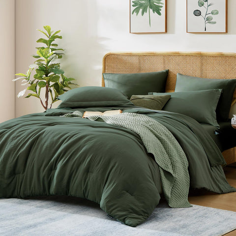 WRENSONGE queen comforter set displayed on bed for ready-to-use setup