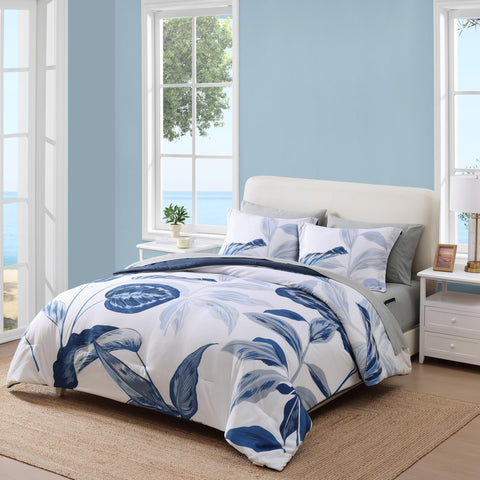 WRENSONGE pillow shams with blue leaves for cohesive styling and support