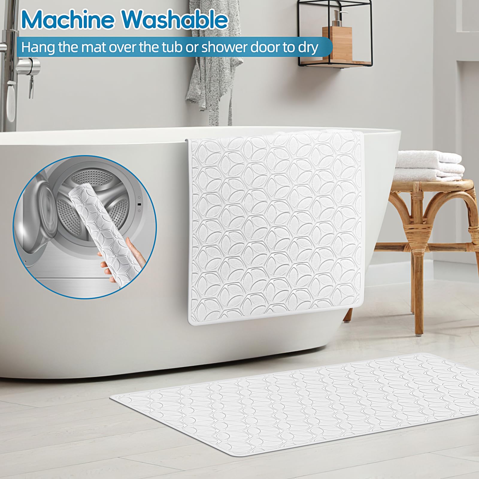 WRISIN PVC-free and BPA-free mat supports skin health during baths.