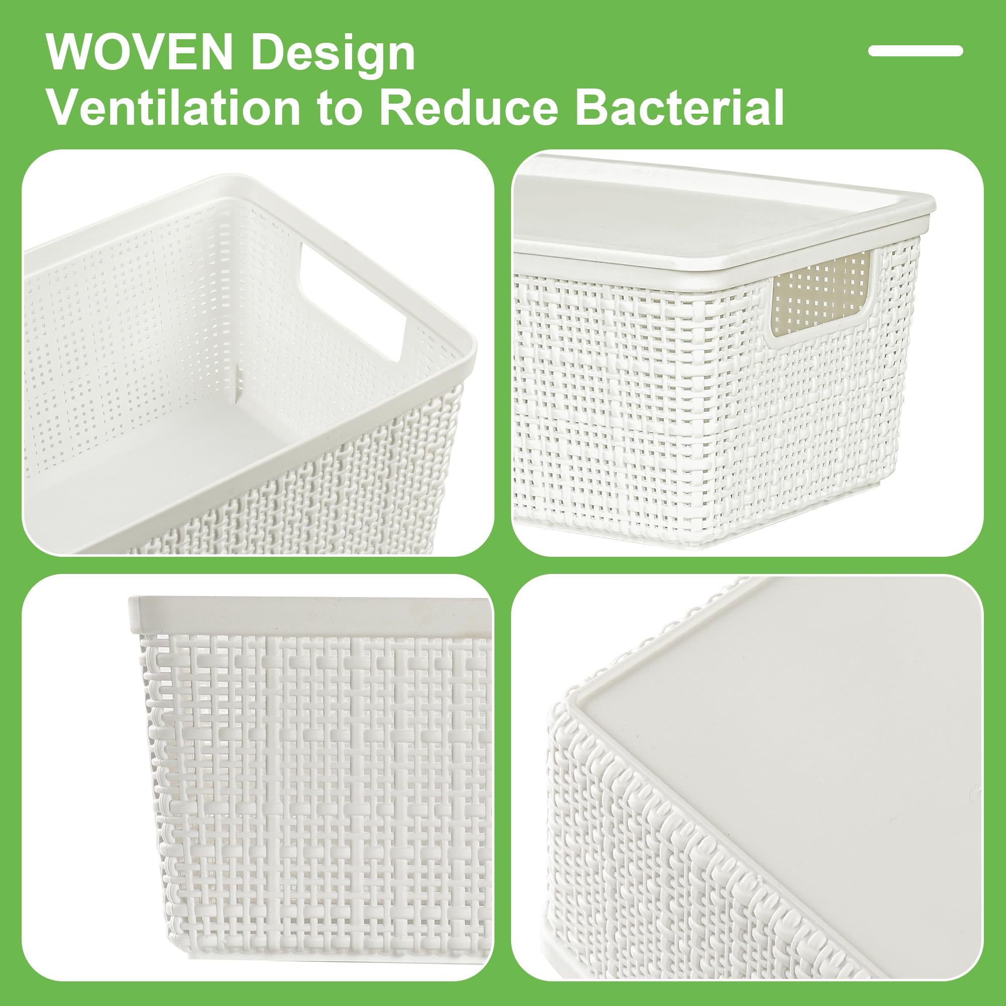 WRRLORS breathable woven look basket for ventilated closet organization.