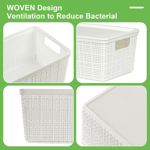 WRRLORS breathable woven look basket for ventilated closet organization.