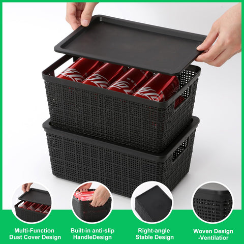 WRRLORS durable BPA-free plastic baskets keep items organized and accessible.