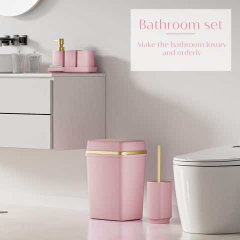 WSBArt pink soap dispenser provides measured pours
