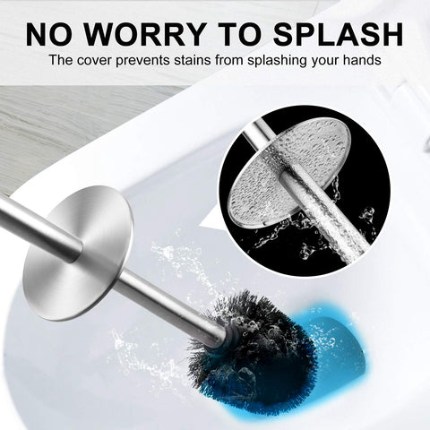 Wsedor 17-inch toilet brush handle offers extended reach.