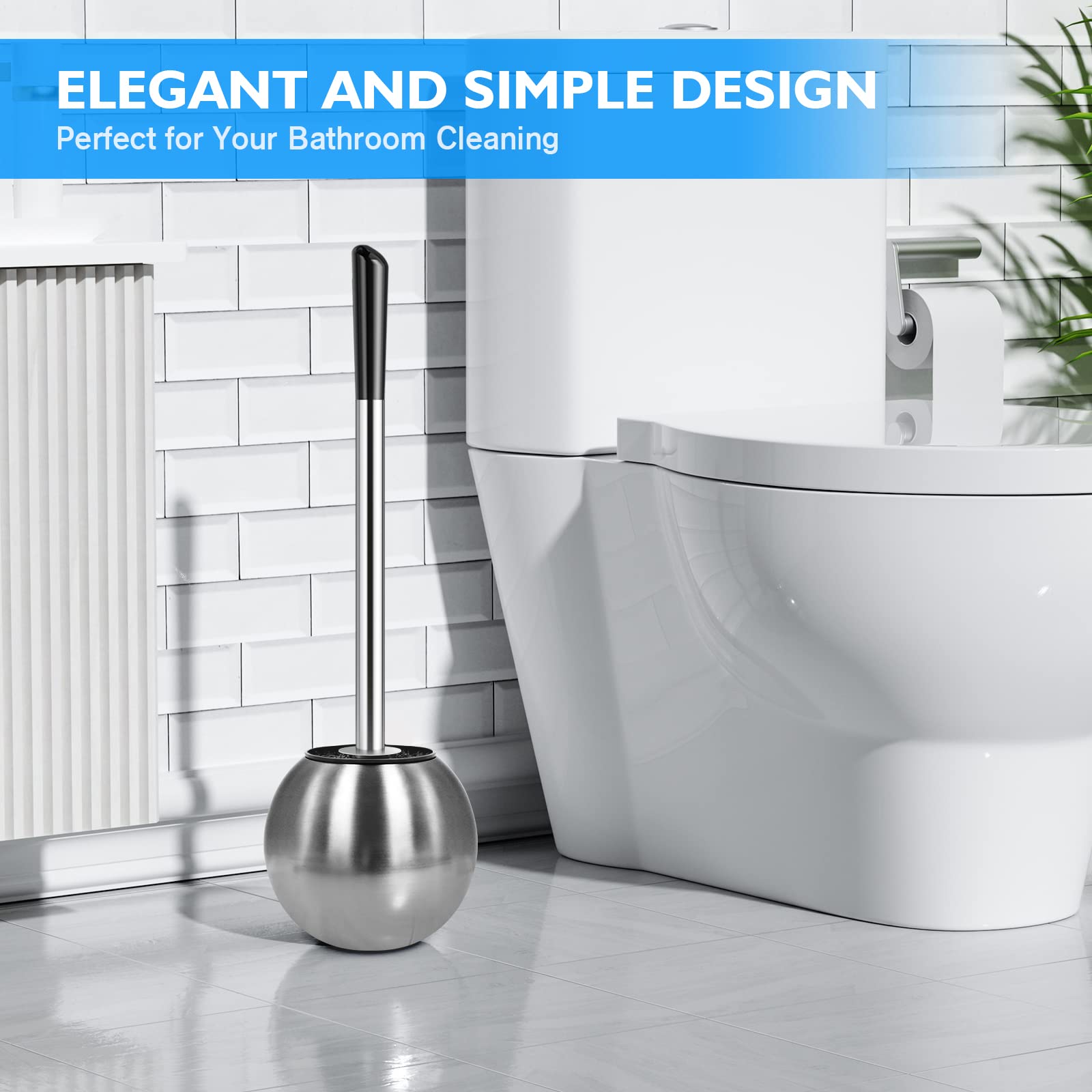 The WSedor flat-bottom holder sits securely on any bathroom counter.
