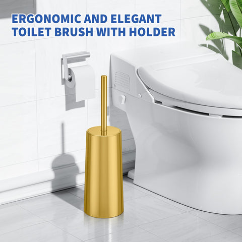 WSedor gold brush and holder arranged for compact storage.