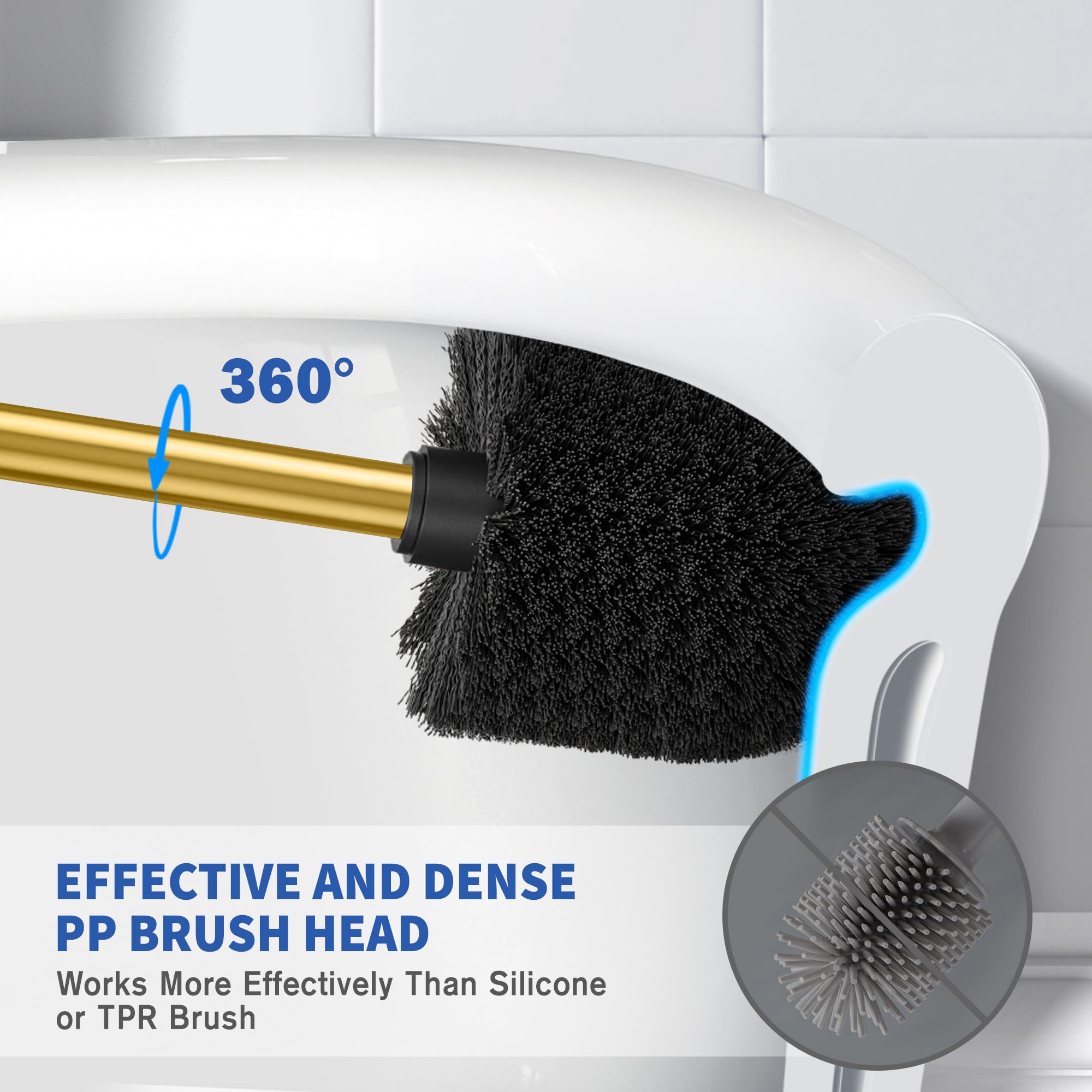 WSedor gold stainless steel matte finish accents a modern bathroom aesthetic.
