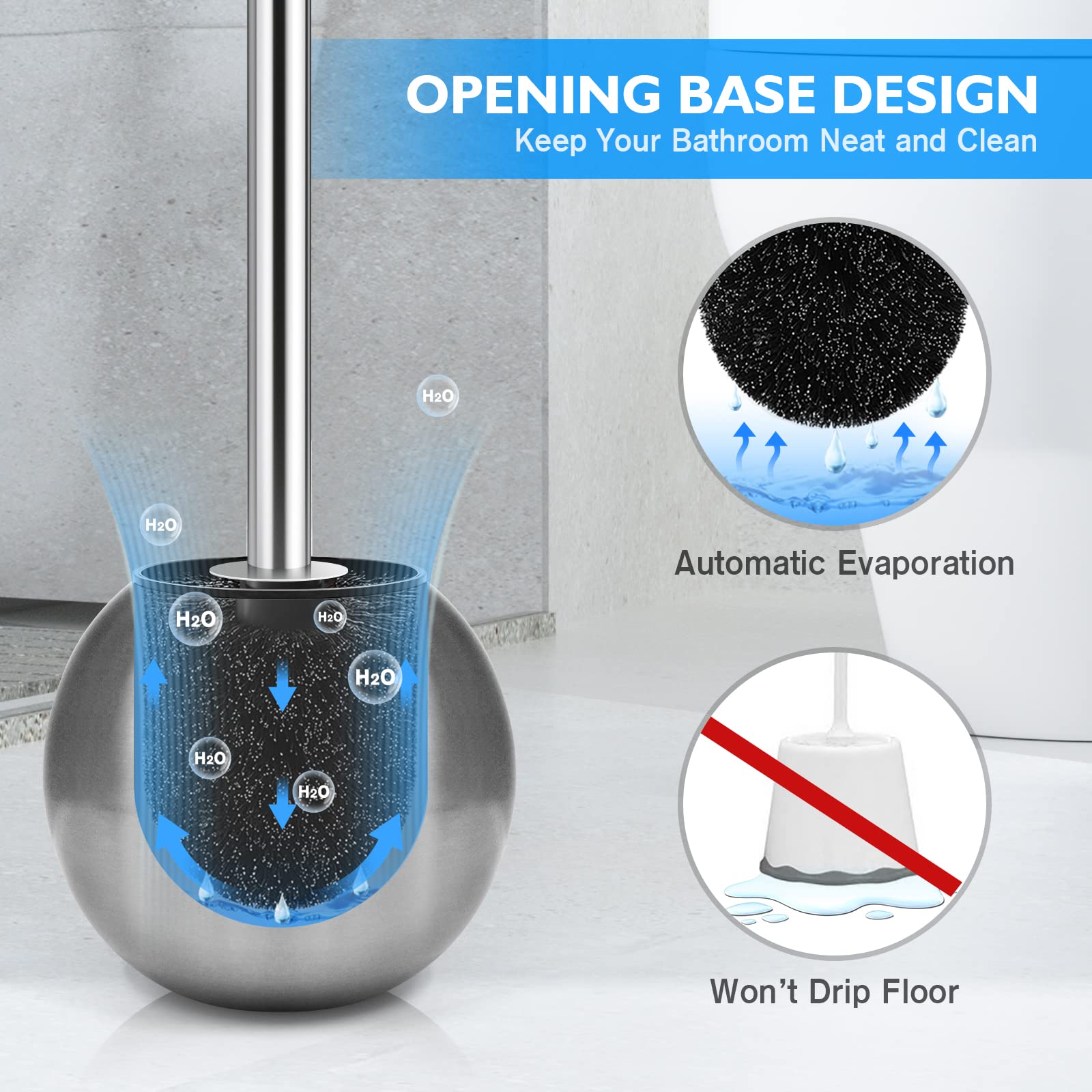 The WSedor large brush head with dense bristles delivers thorough cleaning.