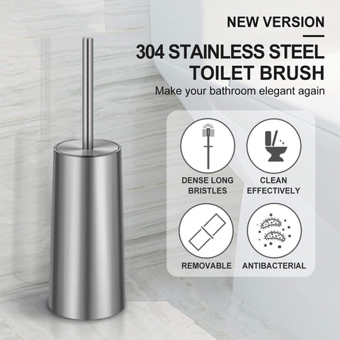 Wsedor larger size toilet brush 17 inches for thorough cleaning.