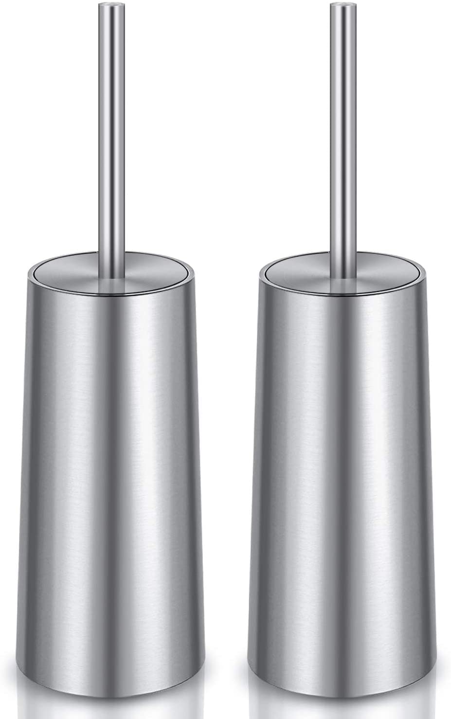 Wsedor toilet brush and holder in a sleek matte stainless steel finish.