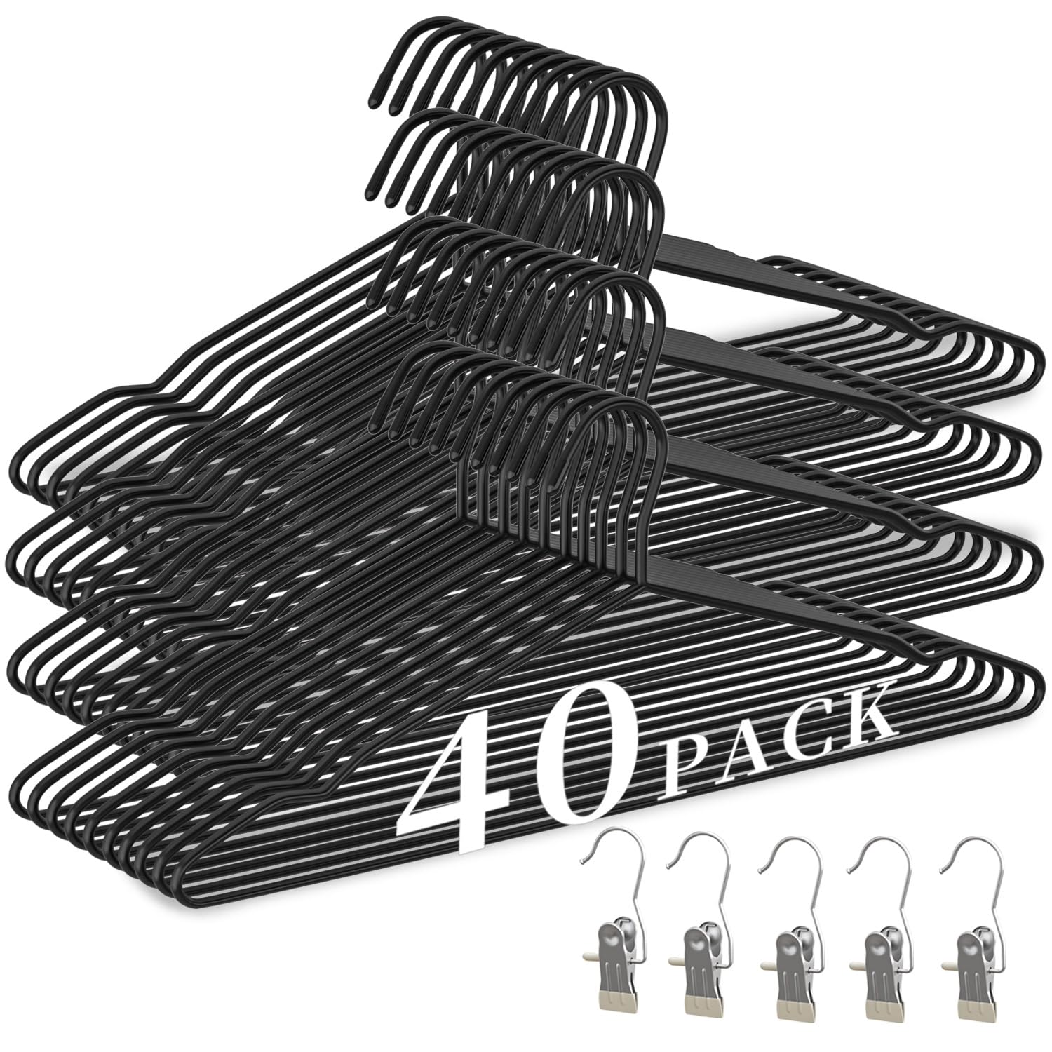WSJYKN heavy duty hanger with anti-slip shoulder grooves keeps straps secure.