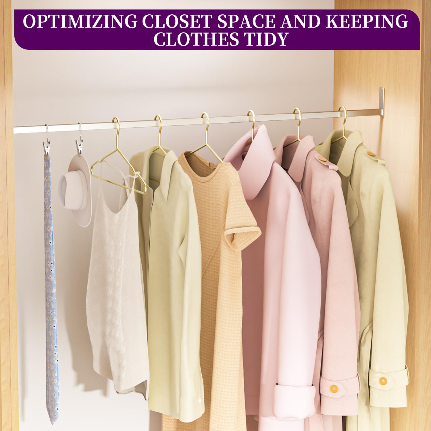 WSJYKN wardrobe organization display for home or retail