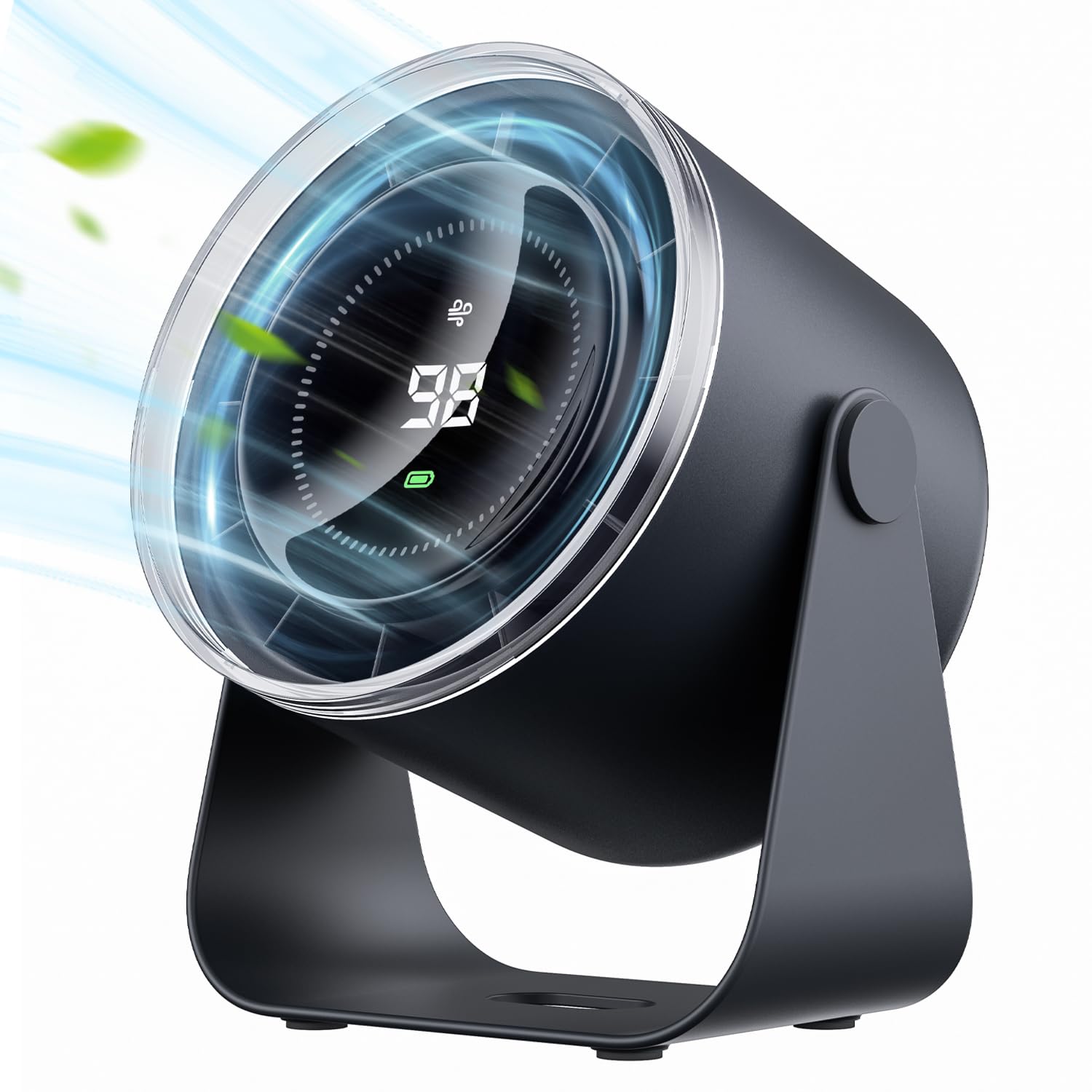 WSKEN desk fan with battery operation for portable cooling anywhere