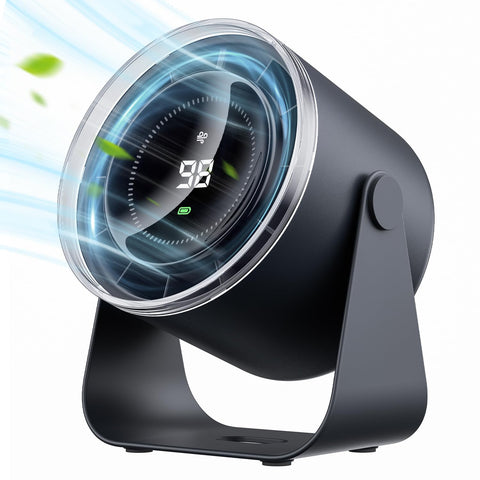 WSKEN desk fan with battery operation for portable cooling anywhere