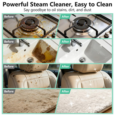 WSRYYCC steam cleaner uses pure steam with no chemicals.