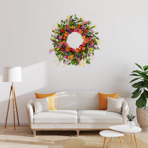 WSTPUPU handmade back-loop wreath easy to hang on doors.
