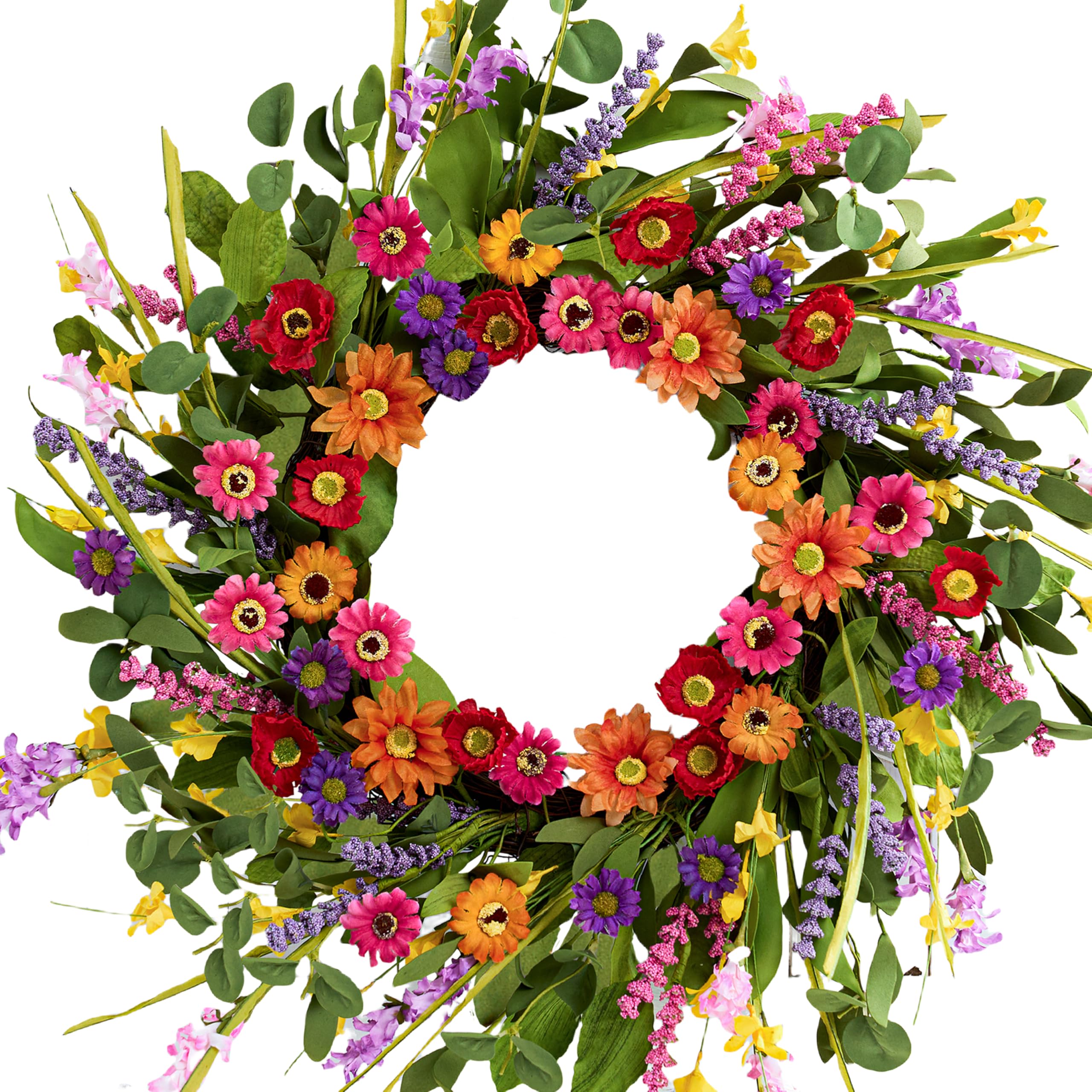 WSTPUPU hand-finished wreath with durable base resists shedding.