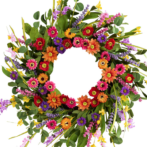 WSTPUPU hand-finished wreath with durable base resists shedding.