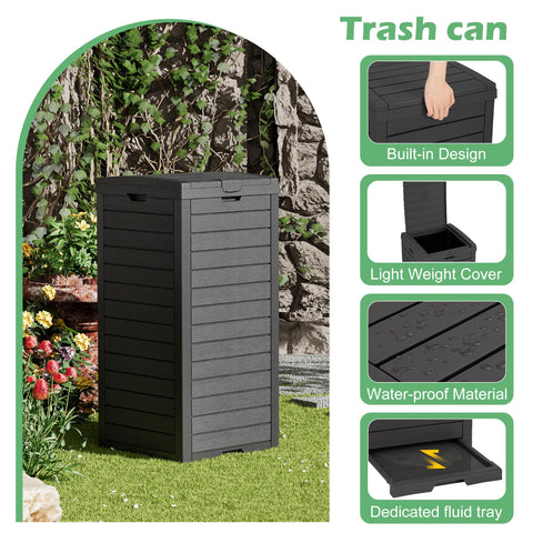 WTFGO outdoor bin features tool-free assembly for fast setup.