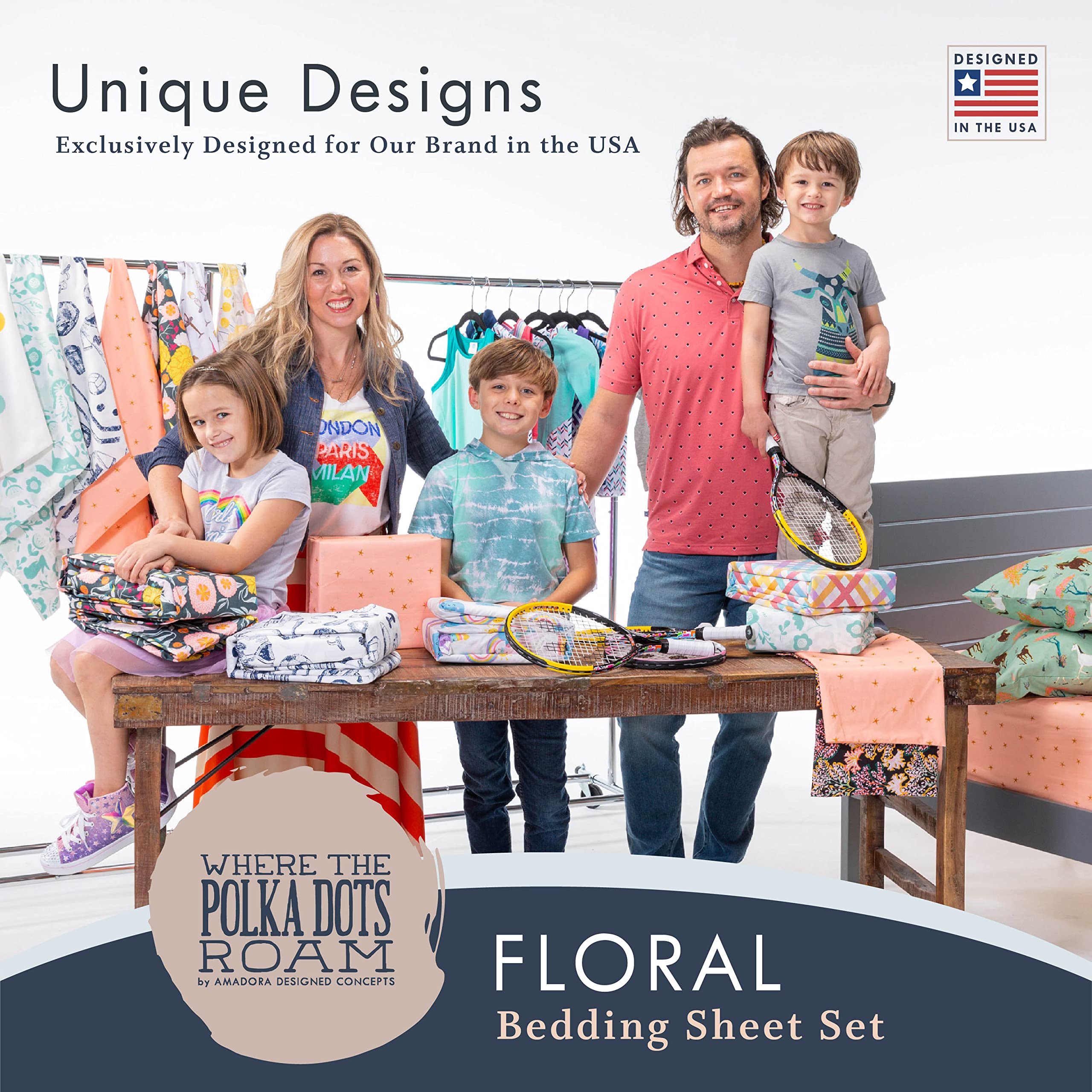Where The Polka Dots Roam deep-pocket elastic designed for thick mattresses