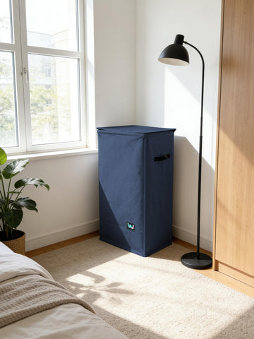 WTREE collapses to a compact profile for easy storage under a bed or in a closet.