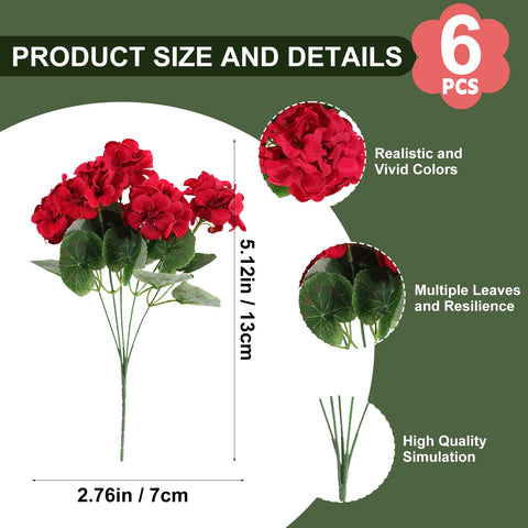 WTSFIDH red geraniums on outdoor display for patio decoration.