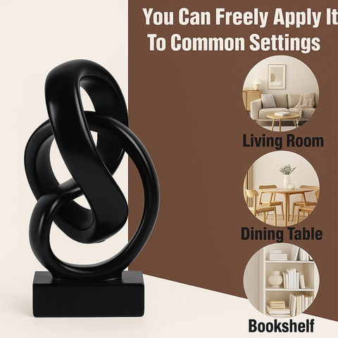 WUBIANJIE Mobius knot sculpture base view demonstrates stable foundation