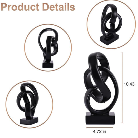 WUBIANJIE Mobius knot sculpture close detail shows resin texture and gloss