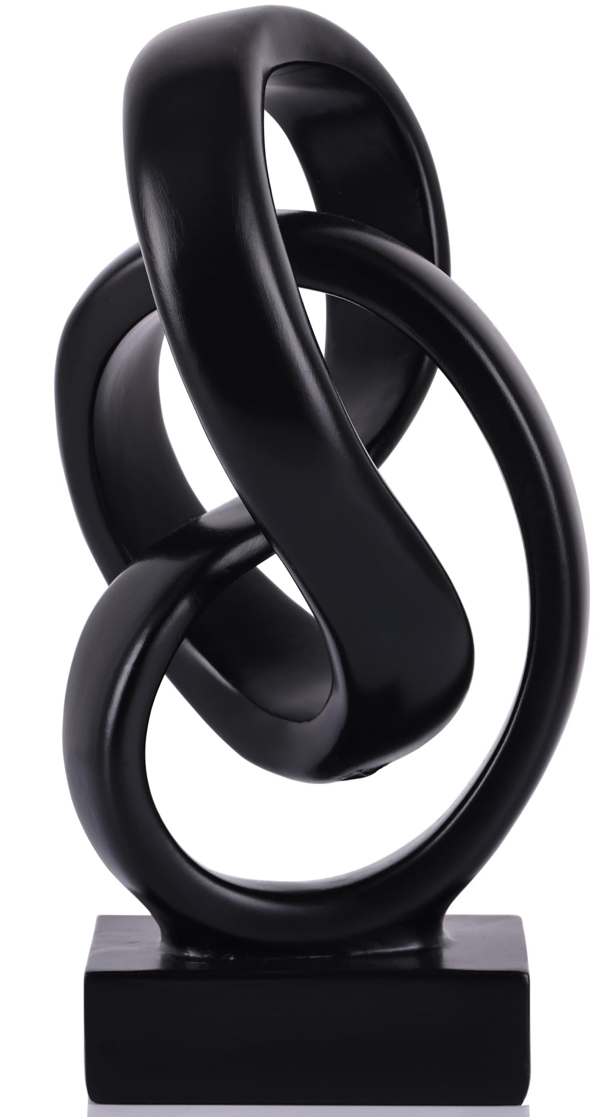 WUBIANJIE Mobius knot sculpture on front view enhances modern shelf decor