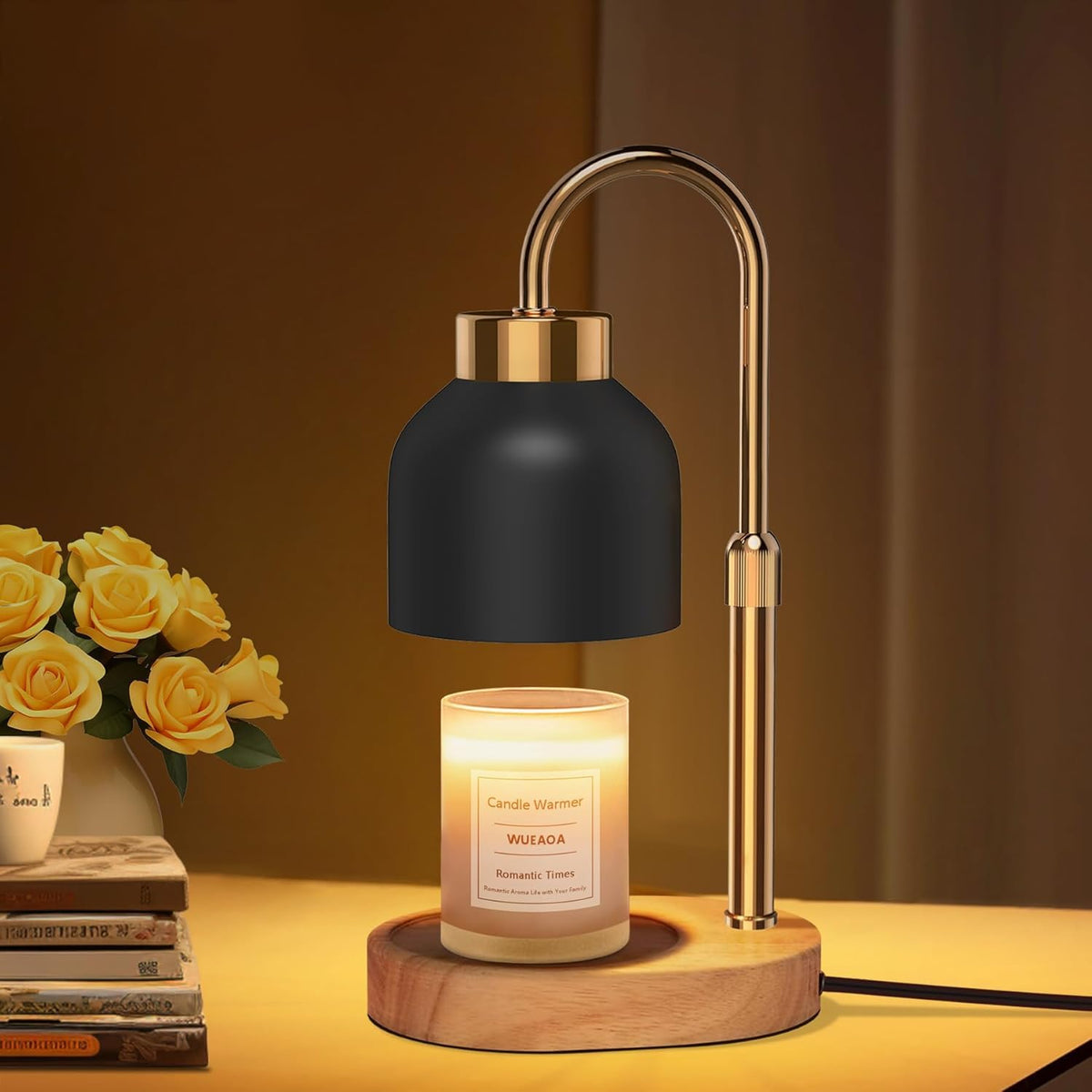 WUEAOA candle warmer lamp base for safe, flame-free melt and subtle aroma at home.