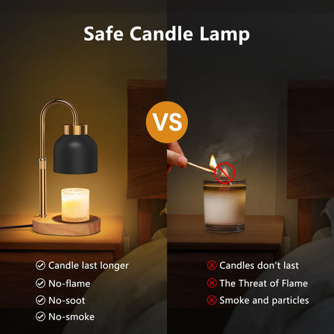 WUEAOA candle warmer lamp height knob enables quick temperature control.