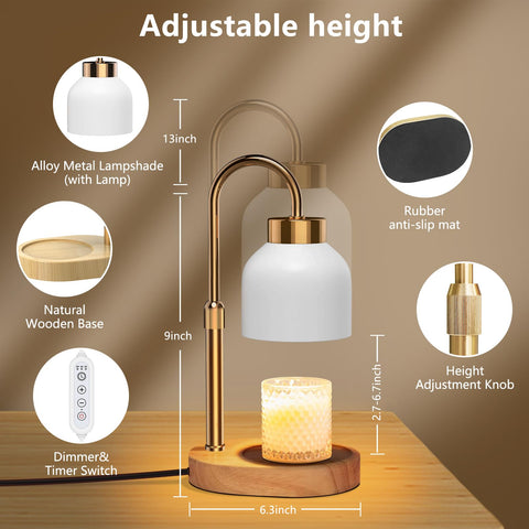 WUEAOA Candle Warmer Lamp dimmer control lets you tailor warmth and fragrance.