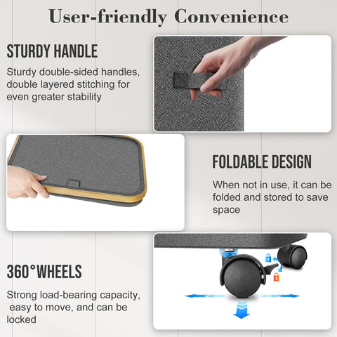Wuevu laundry hamper folded-compact – folds to 2 inches for under-bed storage.