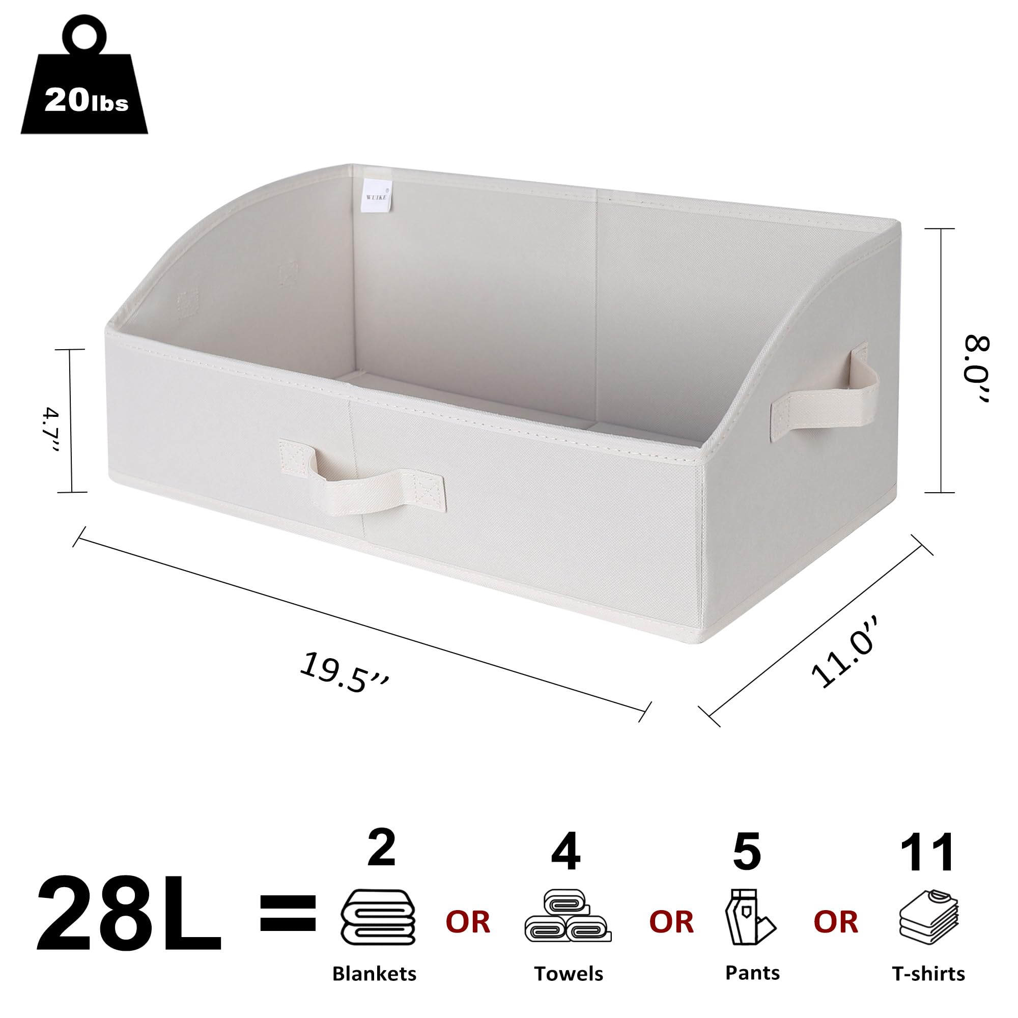 WUIKE bin side view highlights sturdy build and ample storage capacity.