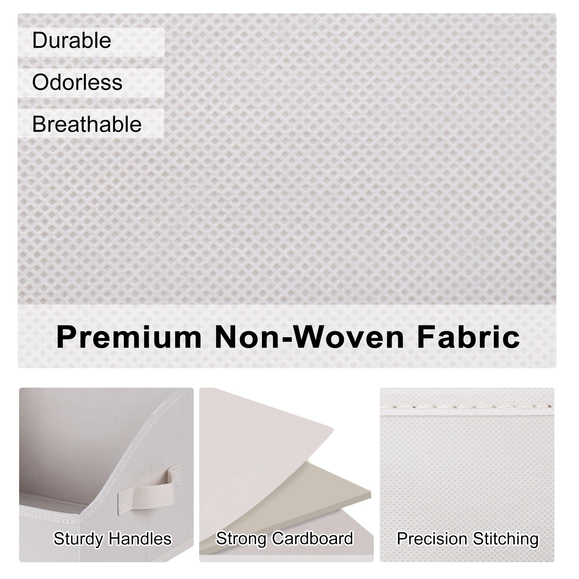 WUIKE bin with handles shows portable organization for bedroom closets.