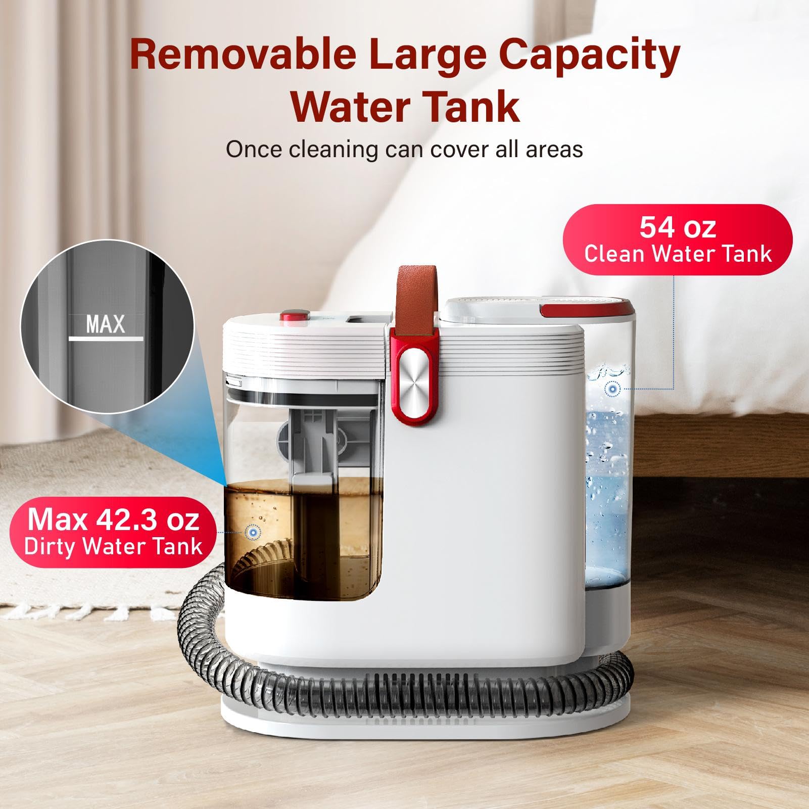 WURESE multi-surface deep cleaner tackles carpets, sofas, and car interiors.