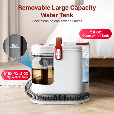 WURESE multi-surface deep cleaner tackles carpets, sofas, and car interiors.