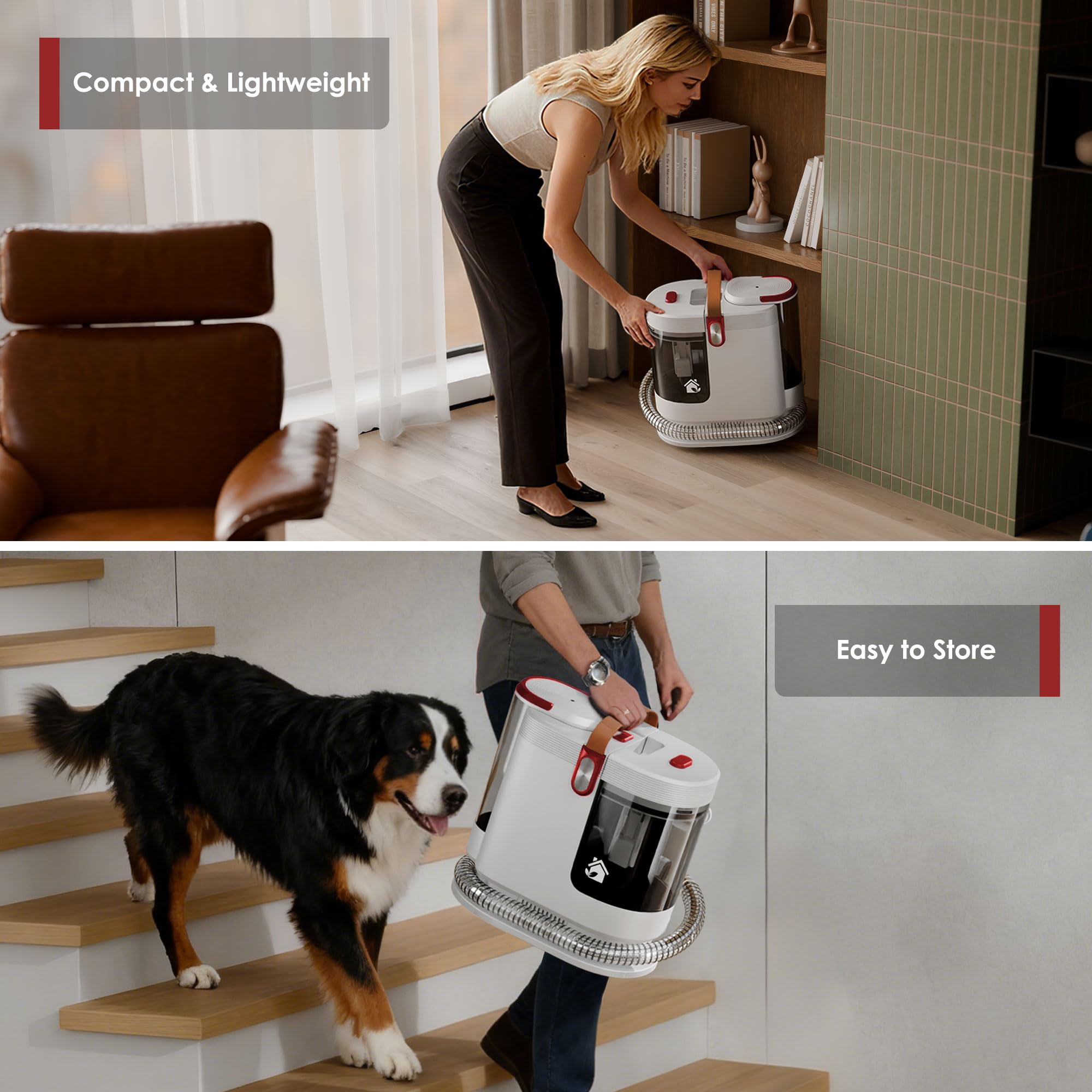WURESE three-tools system includes wide-path and tough-stain heads for versatile cleaning.
