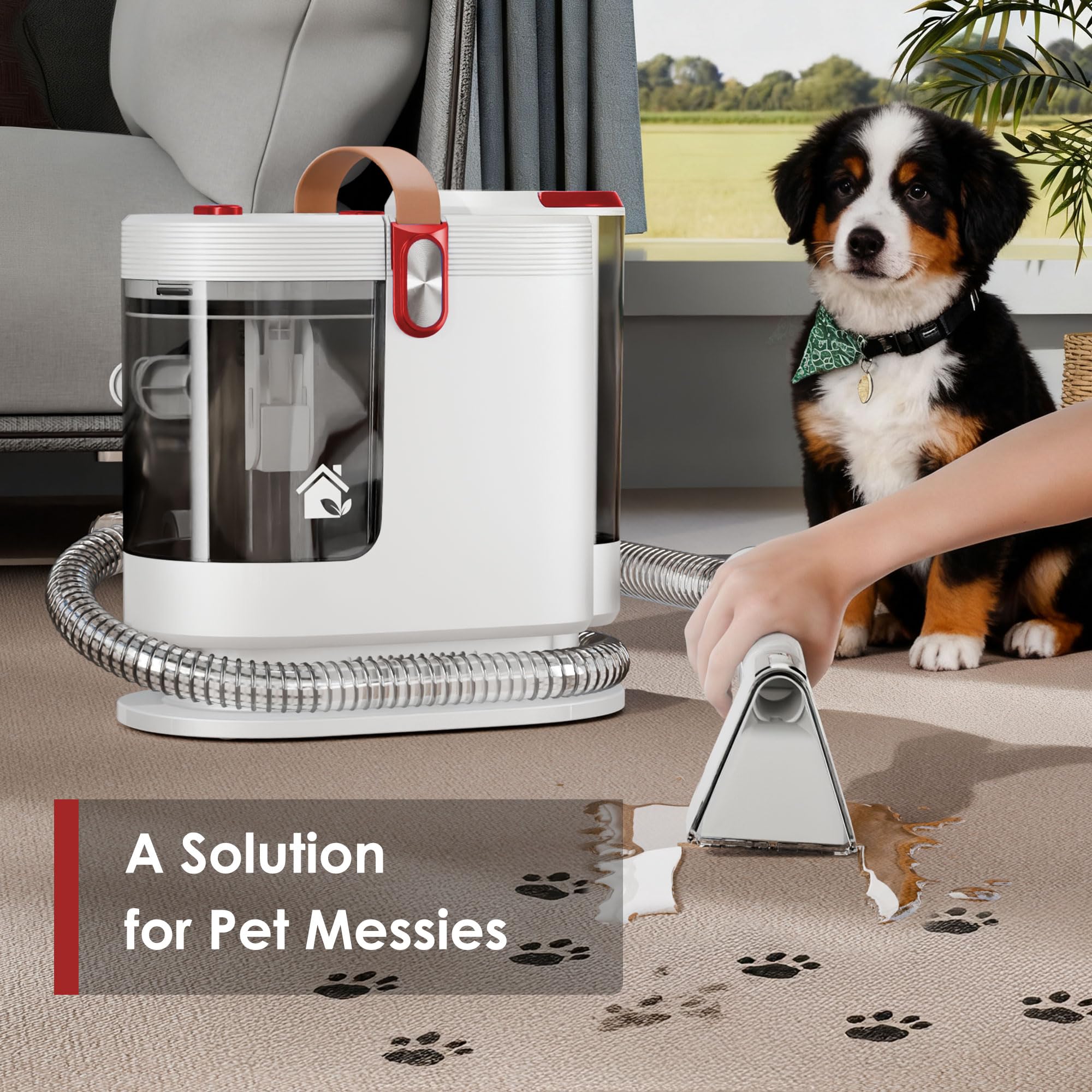 WURESE ultra-long hose enables reach on stairs and upholstery.