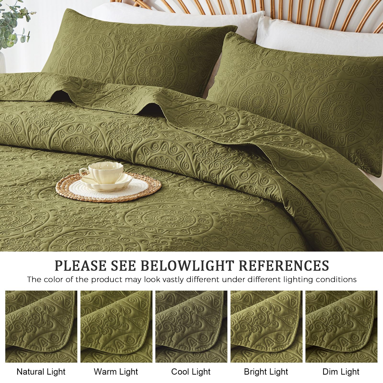 WURUIBO lightweight coverlet detail highlighting breathable fabric.