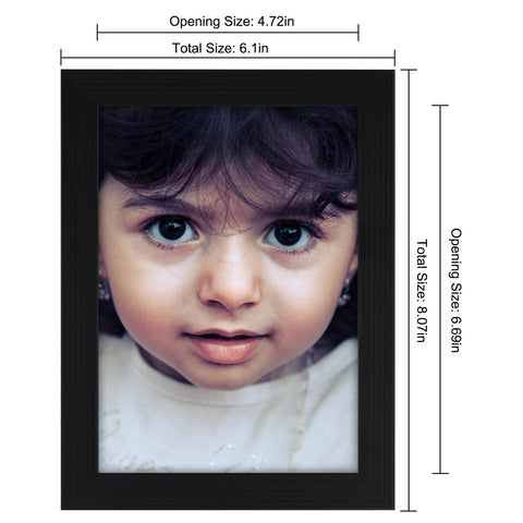 WUTL 5x7 black frame with clear plexiglass provides shatterproof durability for everyday photos