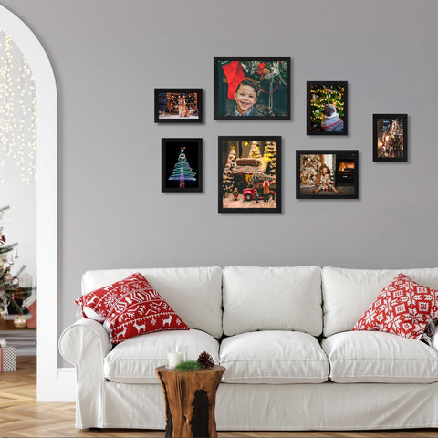 WUTL 5x7 black frame with hanging hardware for easy wall or desktop arrangement