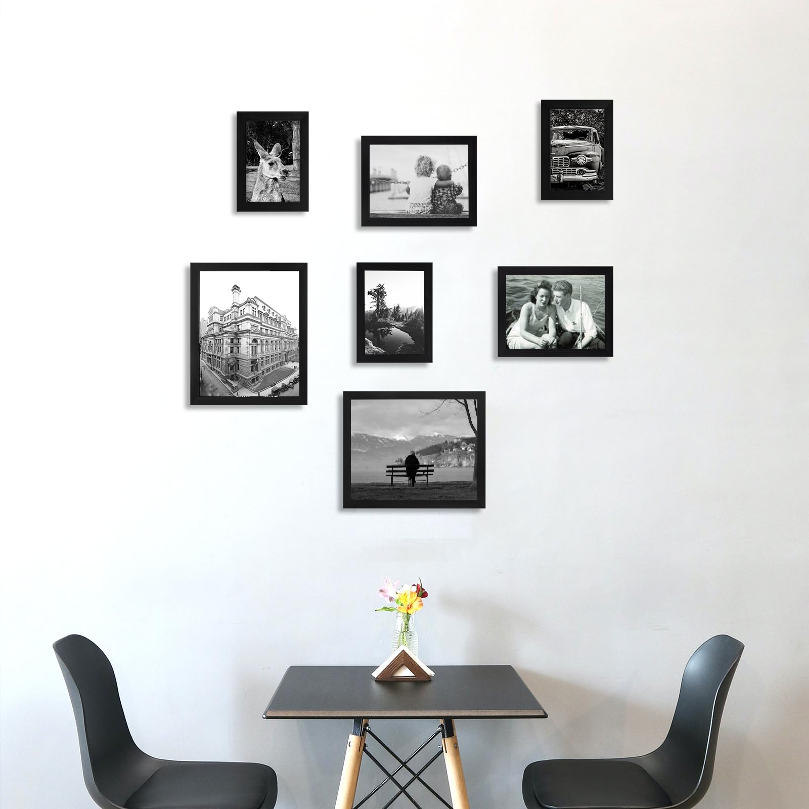 WUTL 5x7 black frame table top display for memories and easy viewing