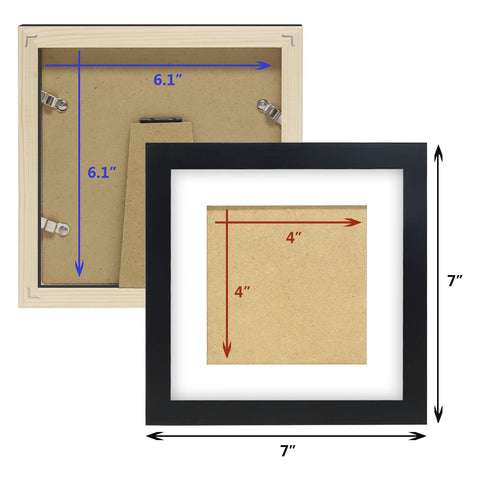 WUTL option mat for 4x4 display within 6x6 frame