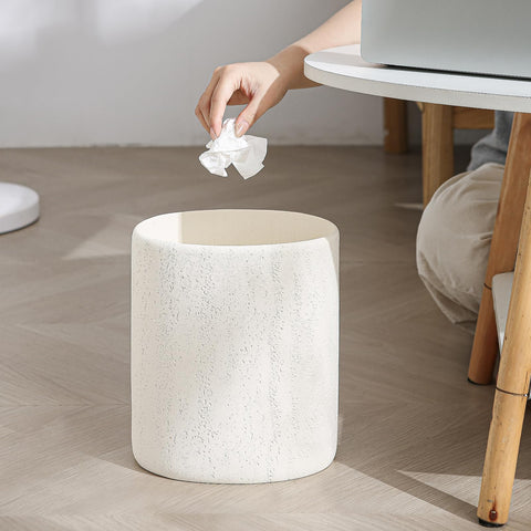 WUUAHOME modern-design waste basket complements contemporary decor
