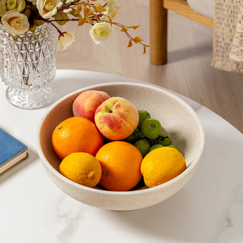 WUUAHOME gift-worthy decorative bowl sandstone beige suitable for housewarmings.